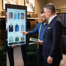 Умное зеркало высокое для гардеробной, для примерочной (Smart Dressing Mirror) Смарт 001 